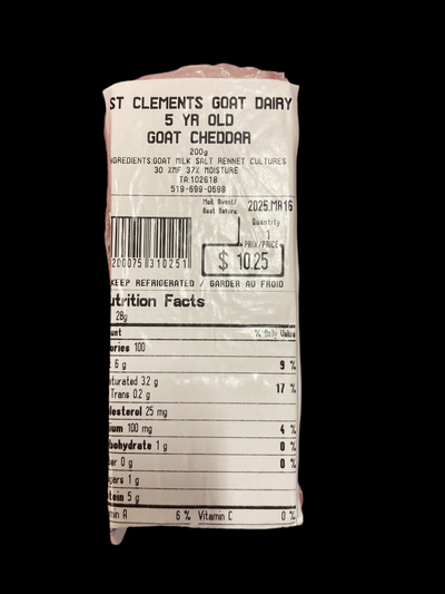 Goat Cheddar 5 Year Old