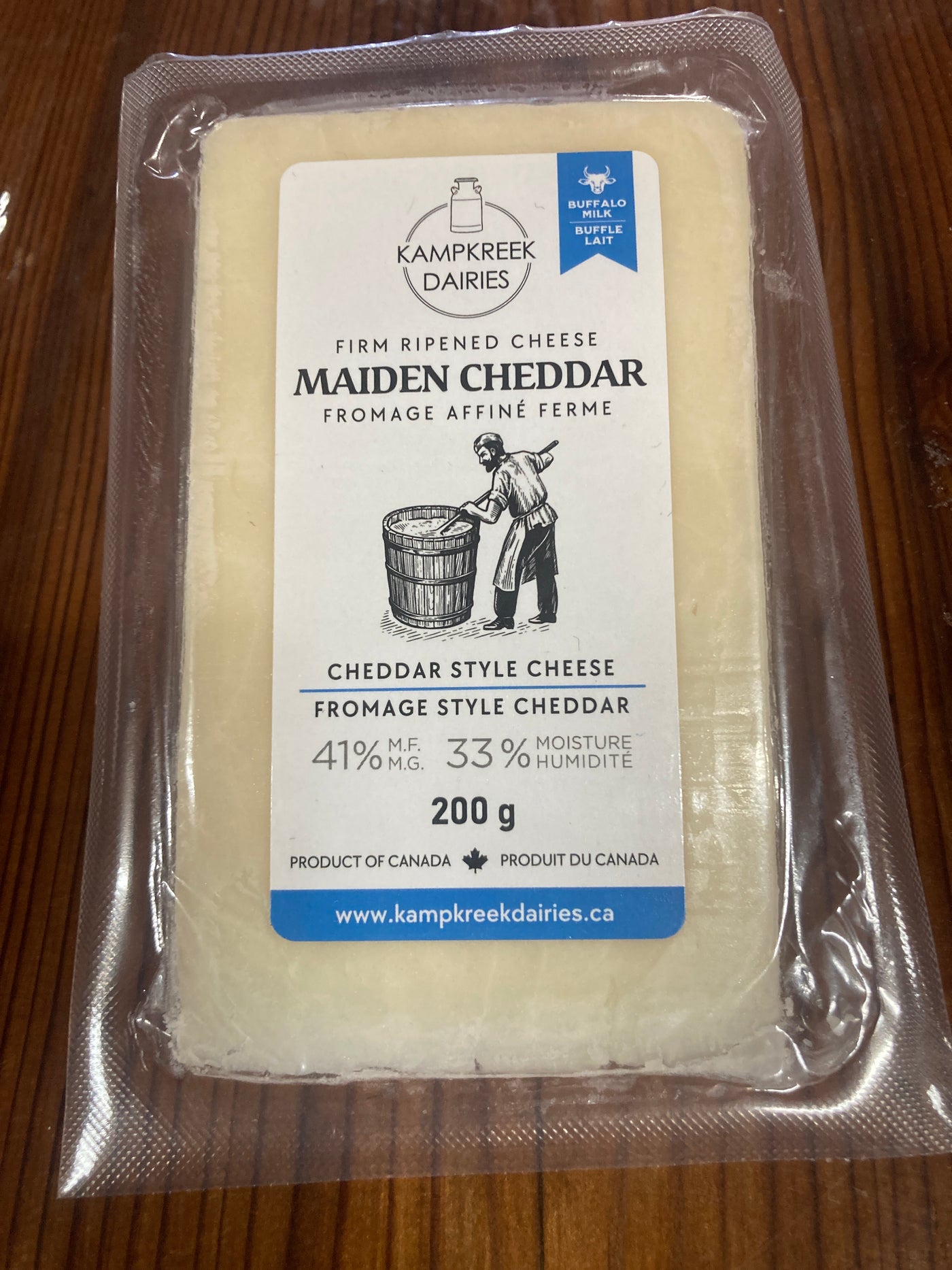 Buffalo Mild Cheddar Maiden Cheddar 200g