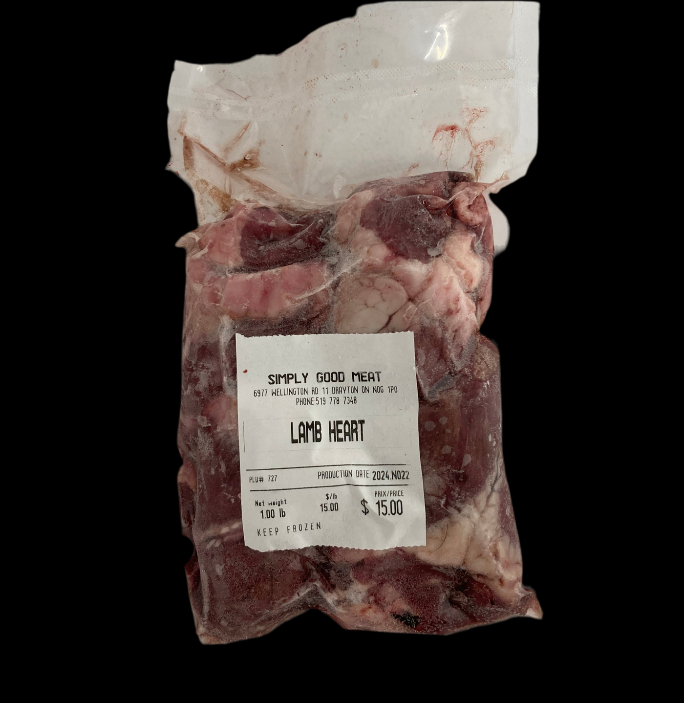 100% Grassfed Lamb Heart