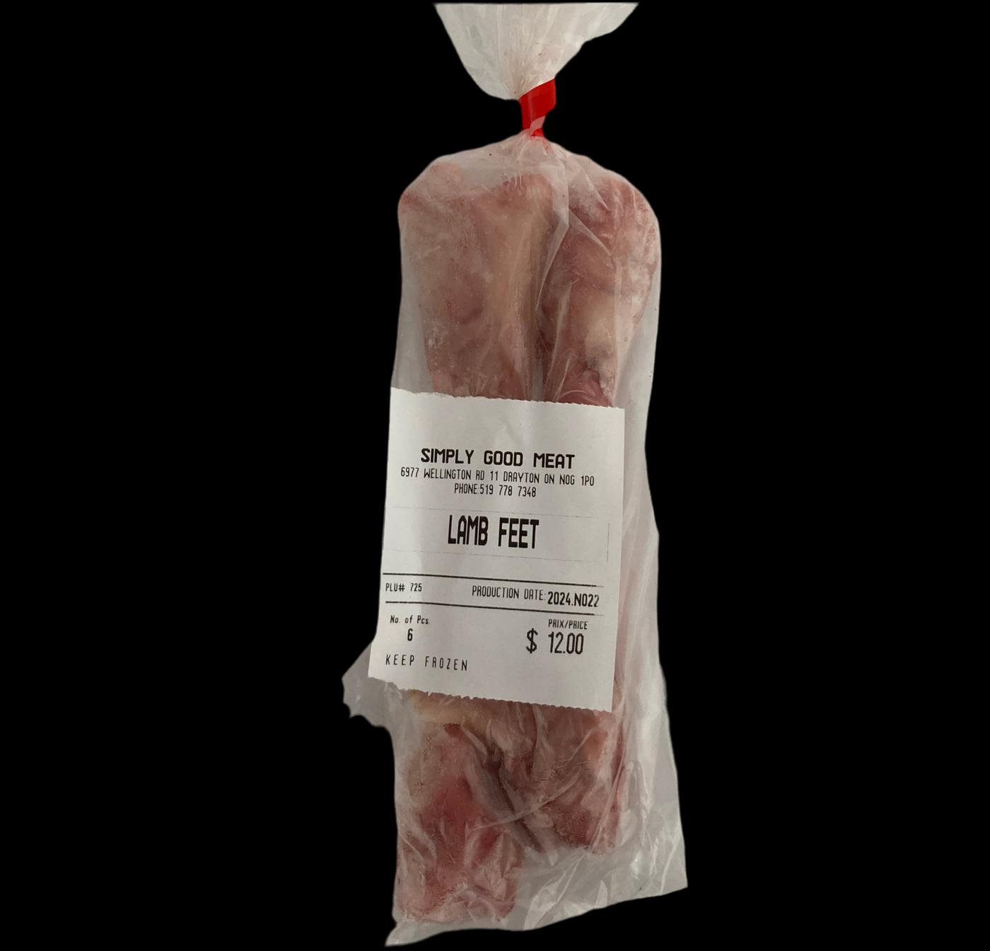 100% Grassfed Lamb Feet