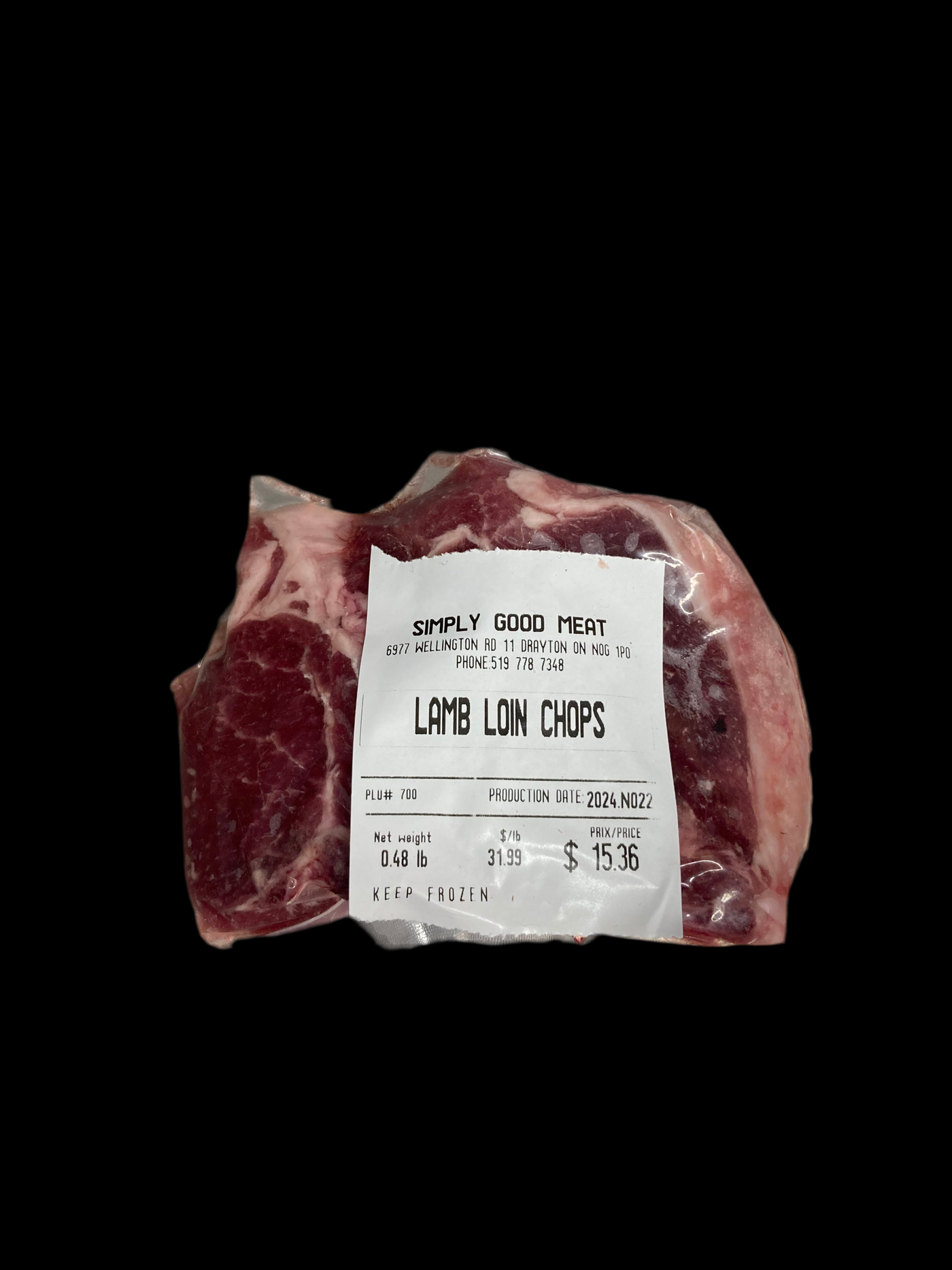 100% Grassfed Lamb Loin Chops