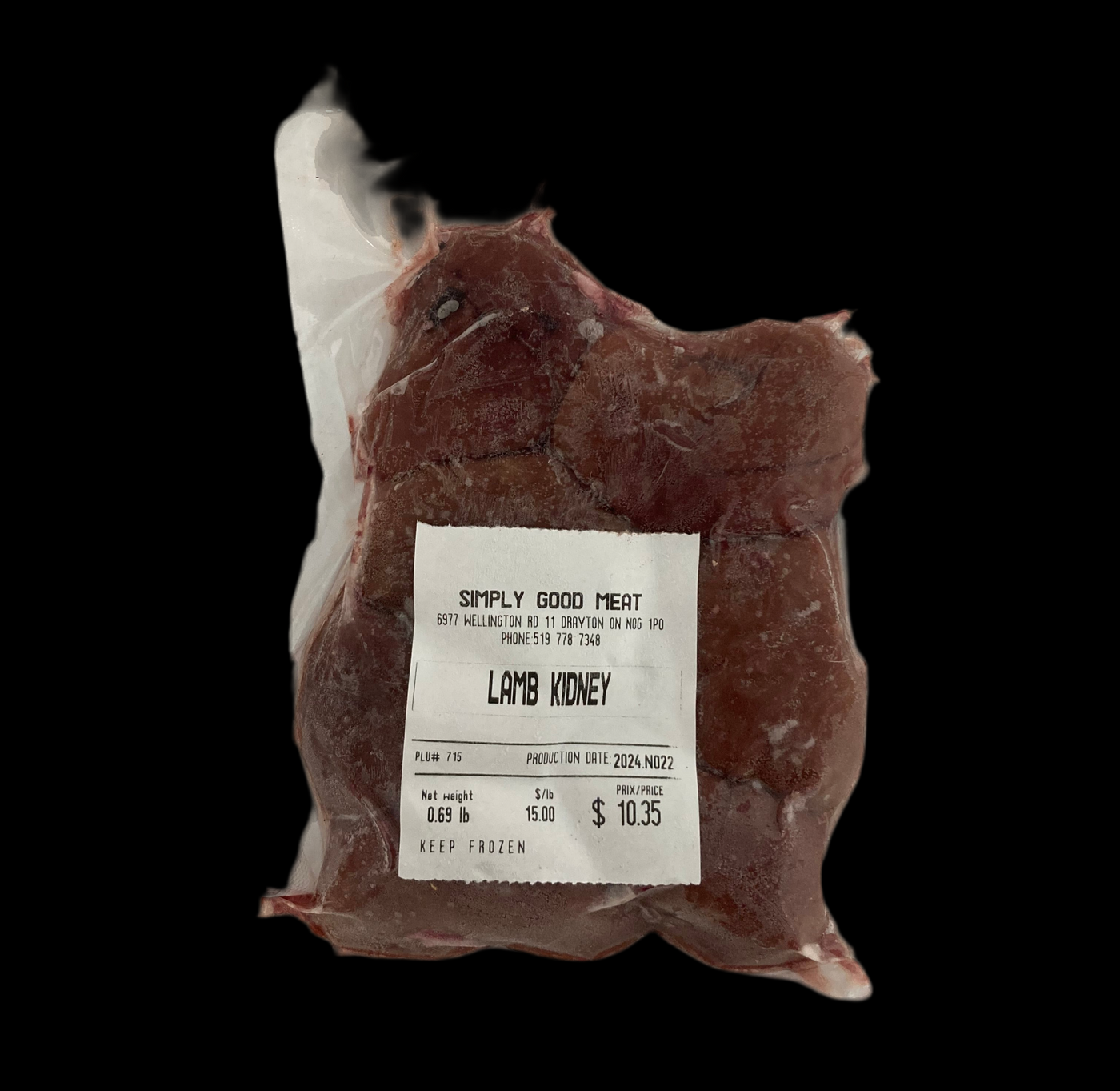 100% Grassfed Lamb Kidney