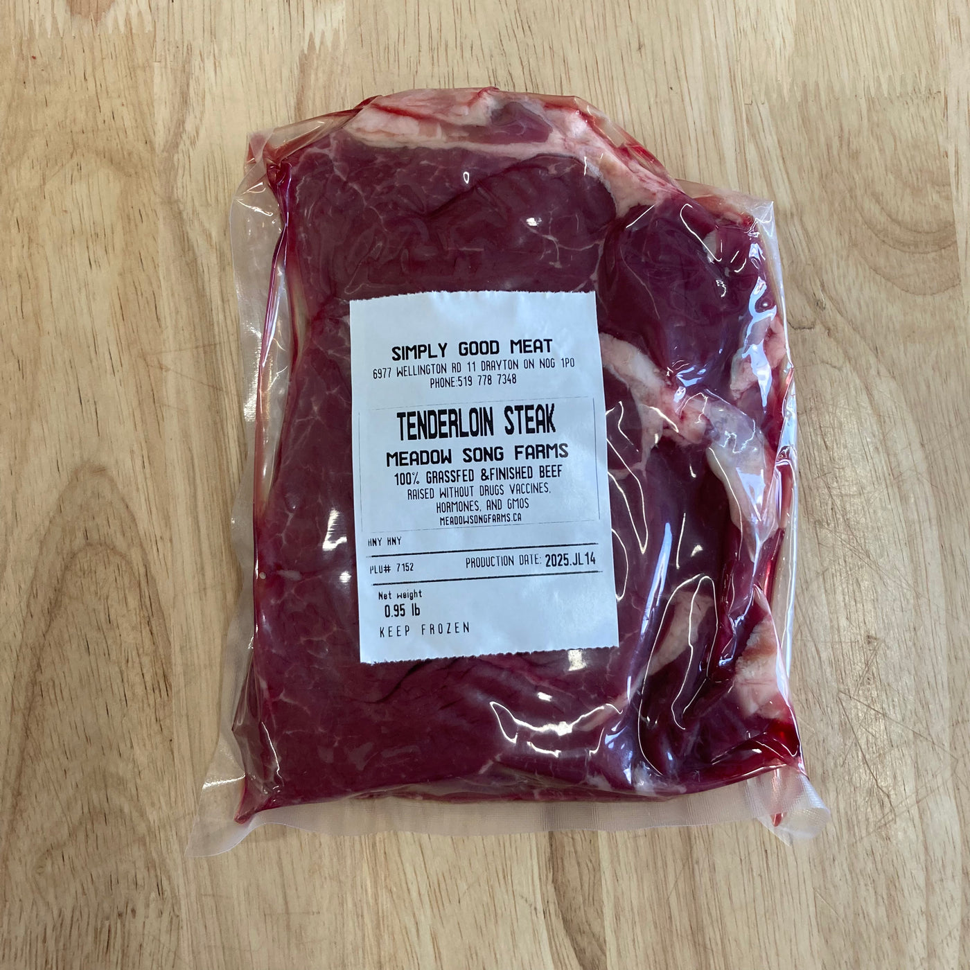 100% Grass-Fed Beef Tenderloin Steak