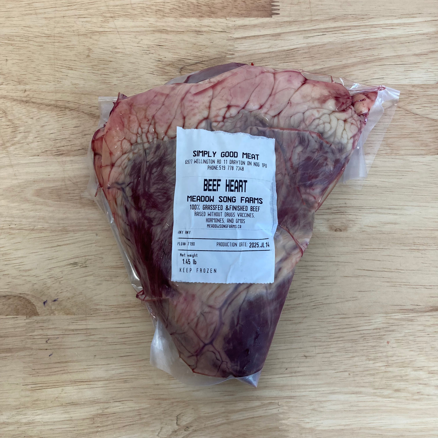 100% Grass-Fed Beef Heart