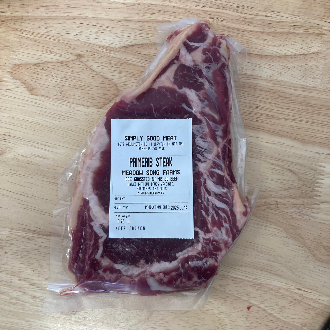 100% Grass-Fed Beef Prime Rib Steak