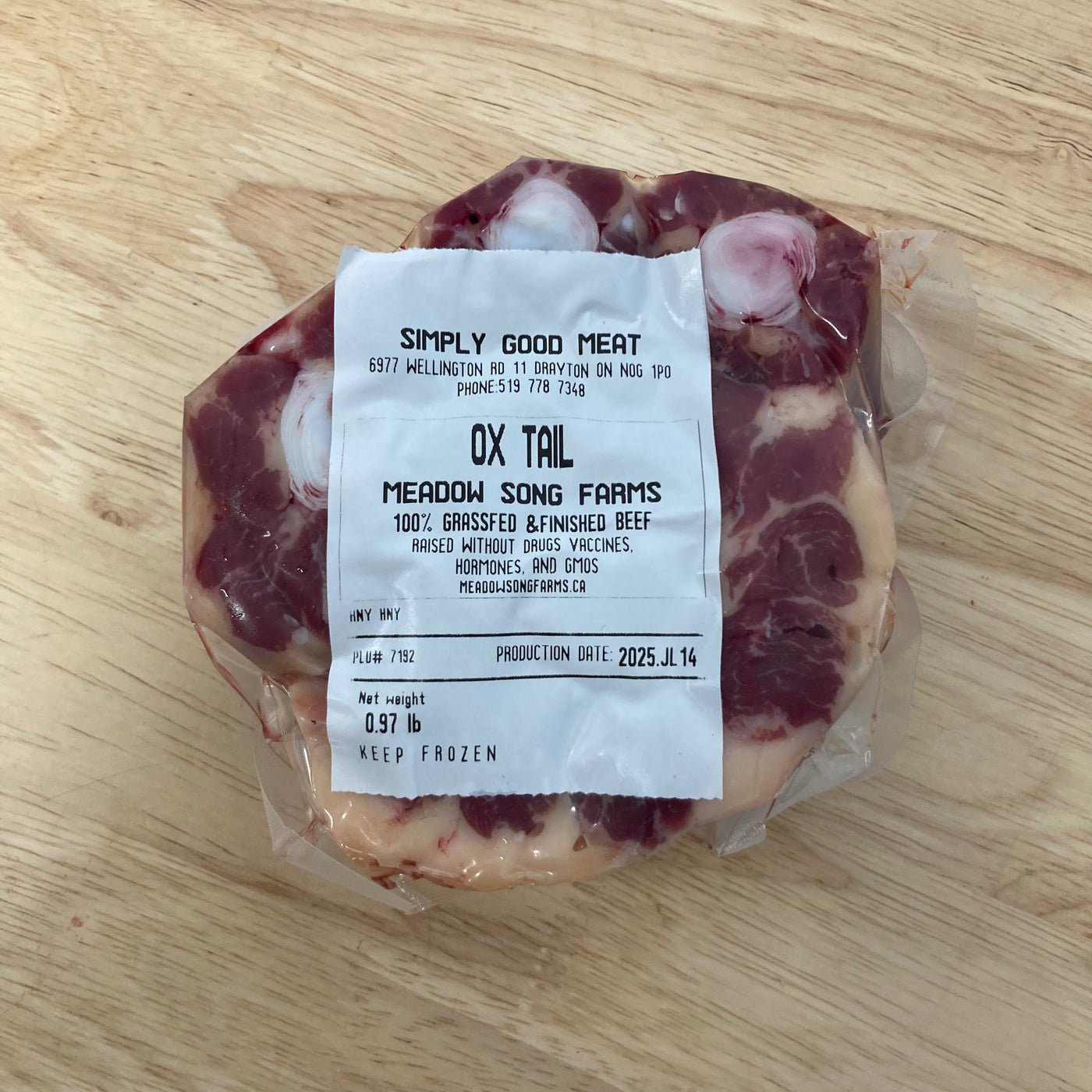 100% Grass-Fed Beef Ox Tail