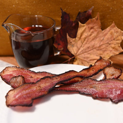 Pastured Pork Maple Bacon slices.