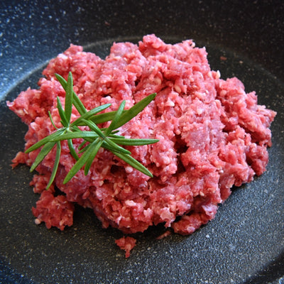 Raw 100% Grass-Fed Ground Beef.